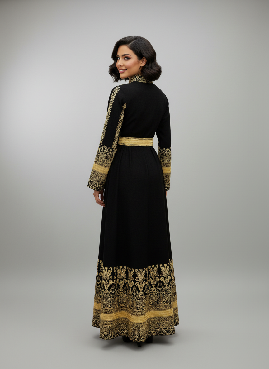 ثوب تراثي ملكي - تطريز ذهبي فاخر