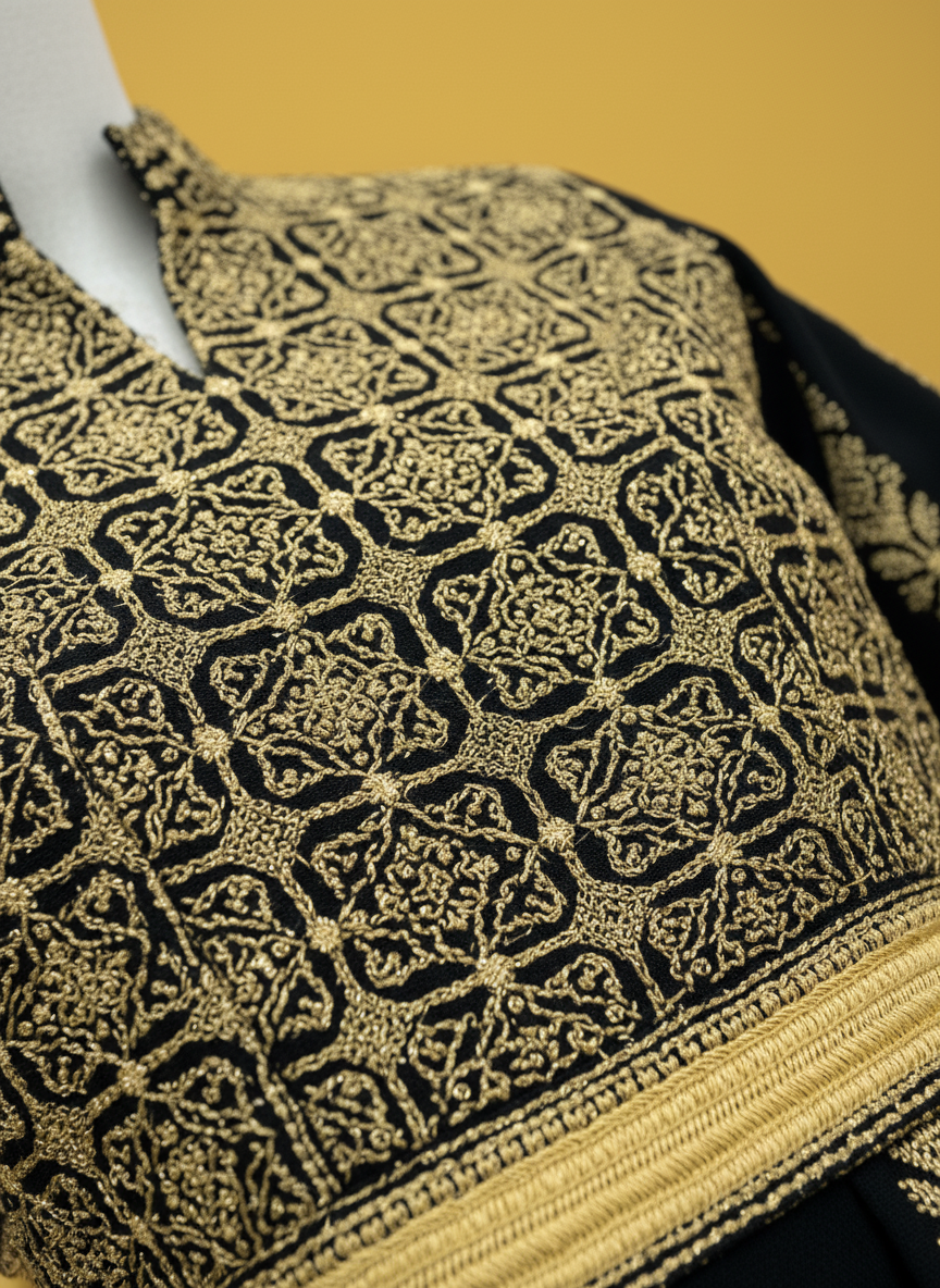 ثوب تراثي ملكي - تطريز ذهبي فاخر