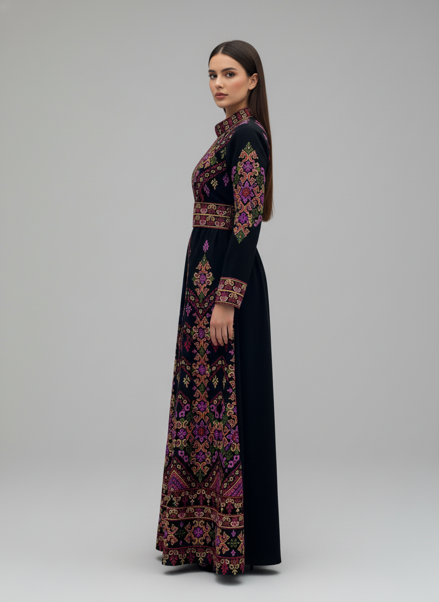 ثوب لأم العريس - تطريز فلسطيني فاخر