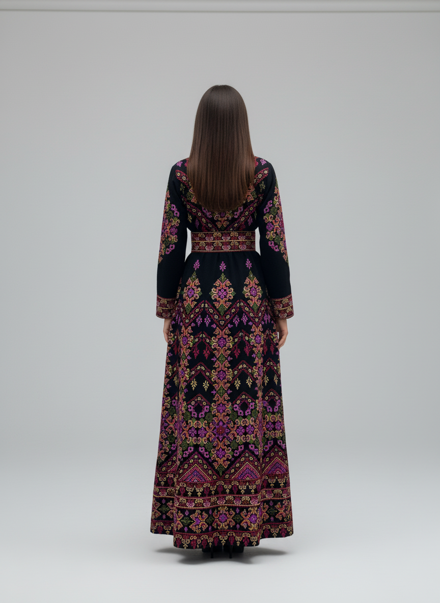 ثوب لأم العريس - تطريز فلسطيني فاخر