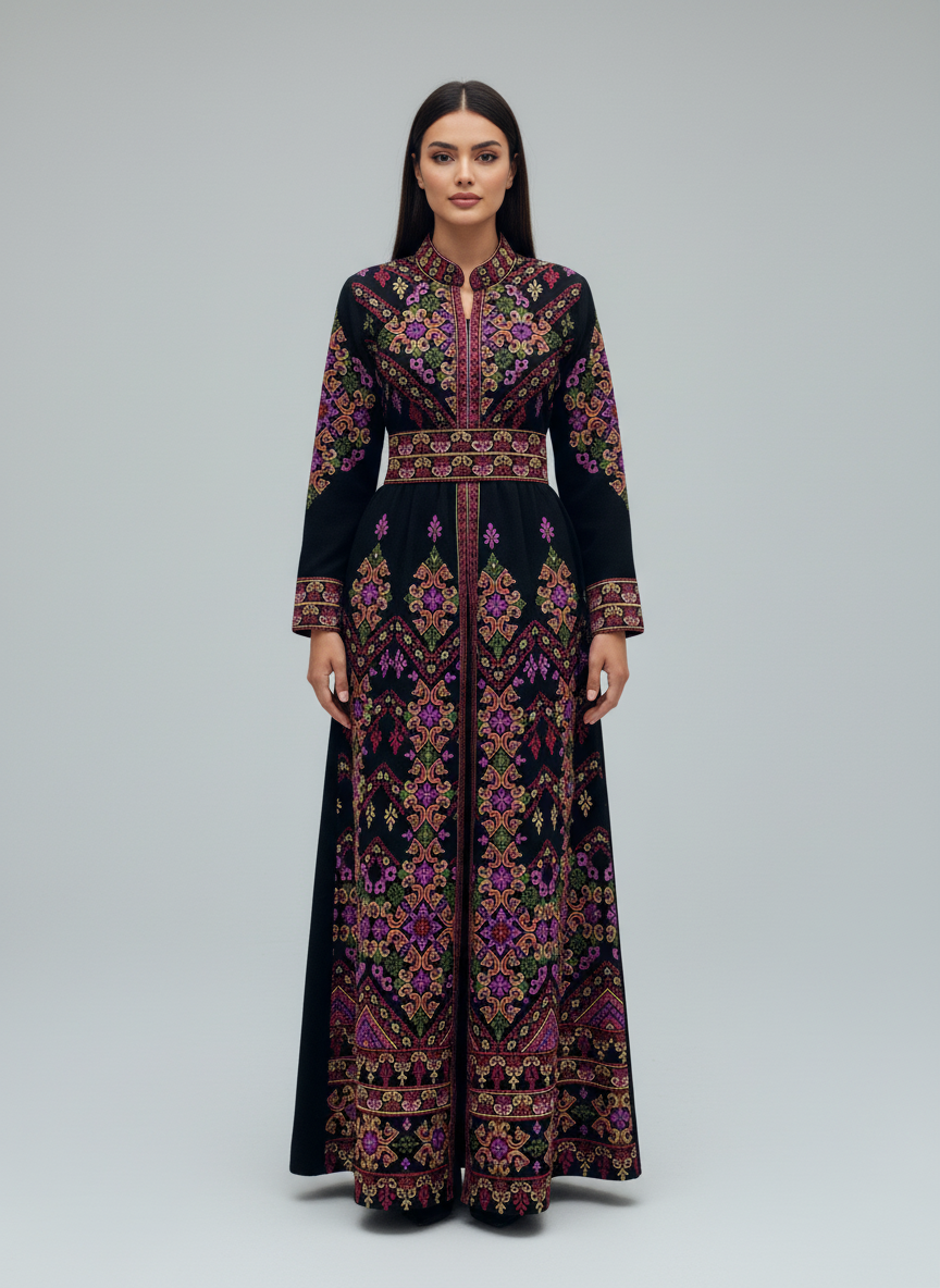 ثوب لأم العريس - تطريز فلسطيني فاخر