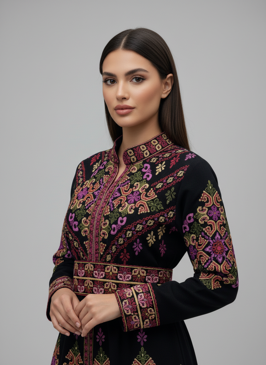 ثوب لأم العريس - تطريز فلسطيني فاخر